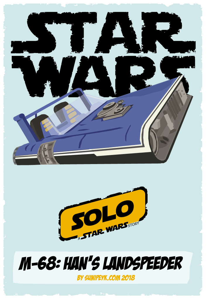 Star Wars Han's landspeeder poster