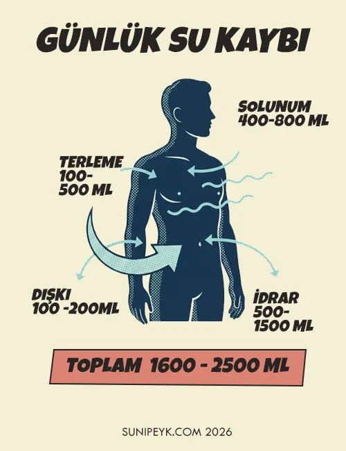 Bir İnsanın Günlük Su Kaybı