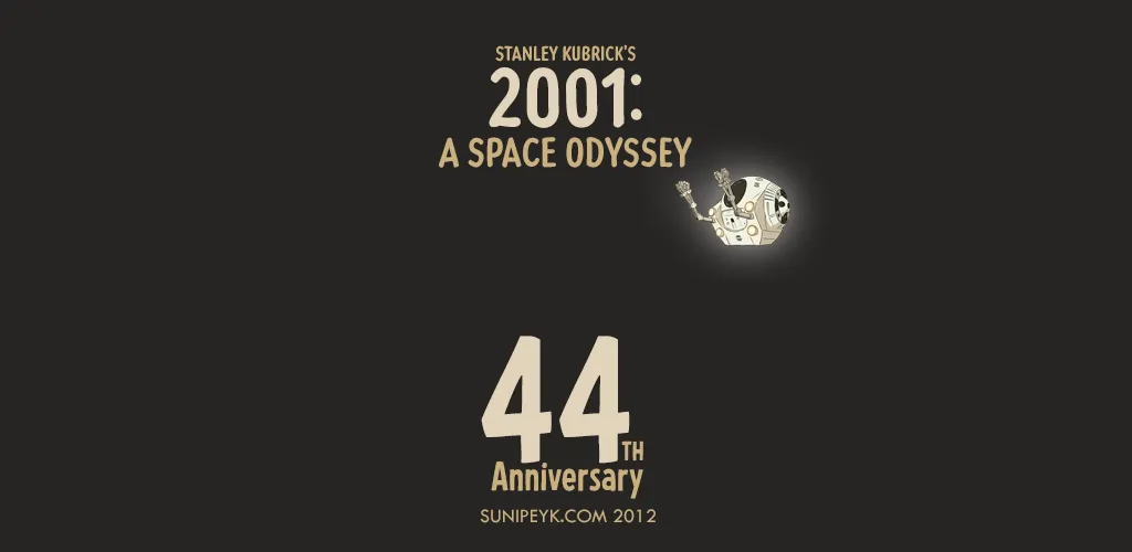 2001 a space odyssey 44th anniversary poster with eva pod