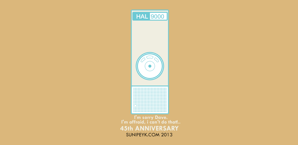 2001 a space odyssey 45th anniversary poster with hal 9000