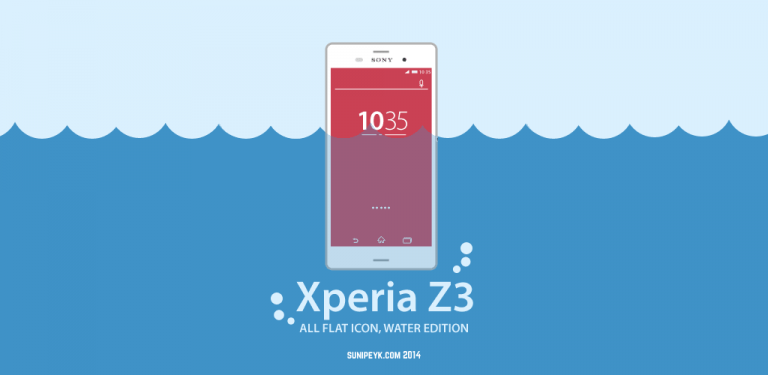 xperia z3 ikonu suyun içinde