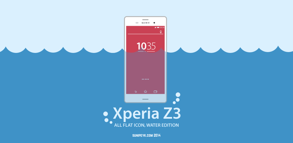 xperia z3 ikonu suyun içinde