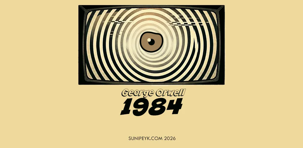 1984, büyük ekran tv içinde göz merceği