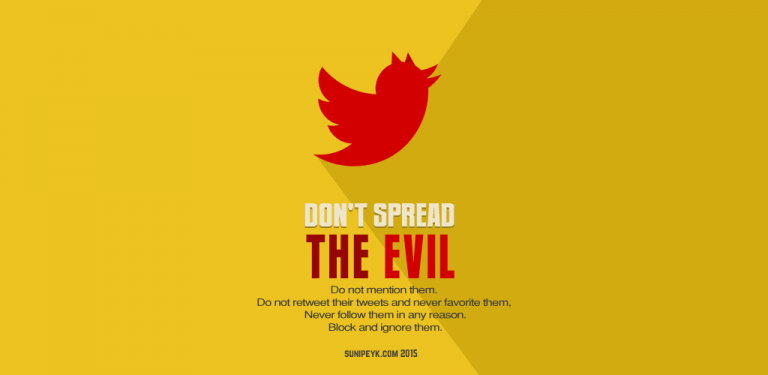 A red twitter bird poster