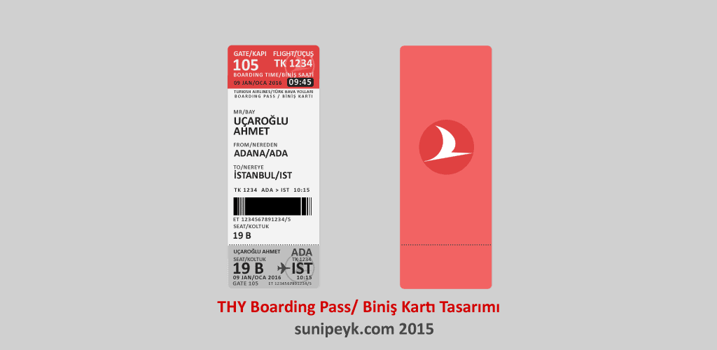 THY boardingpass tasarımı