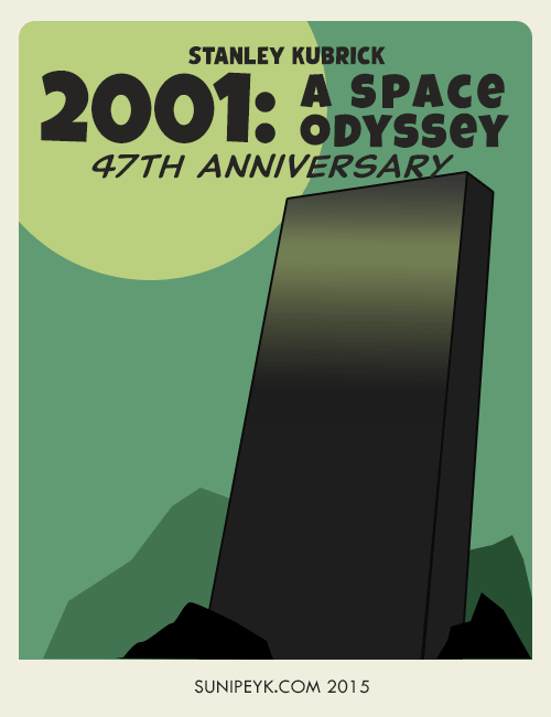 2001 A Space Odyssey 47th Anniversary Poster