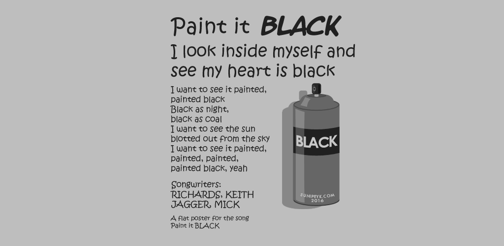 Paint it black posteri
