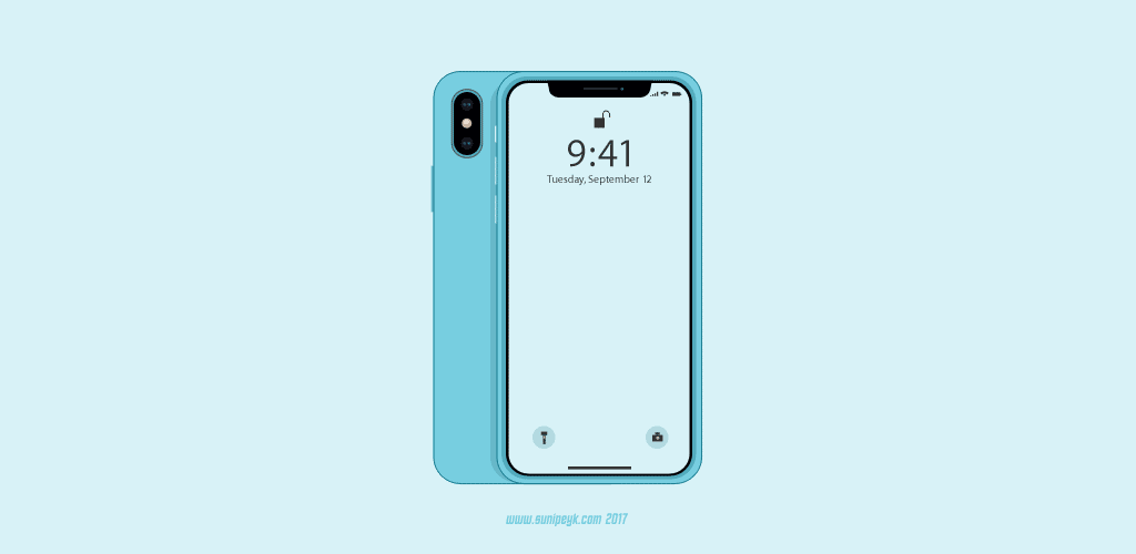 blue iPhone X