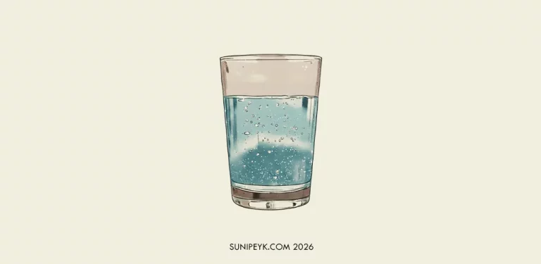 bir bardak su, illustrasyon