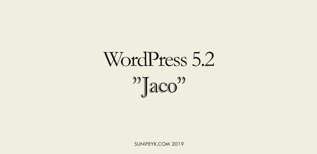 wordpress 5.2 jaco