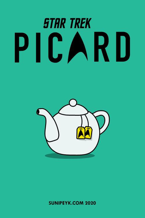 Star Trek: Picard çay demliği flat posteri