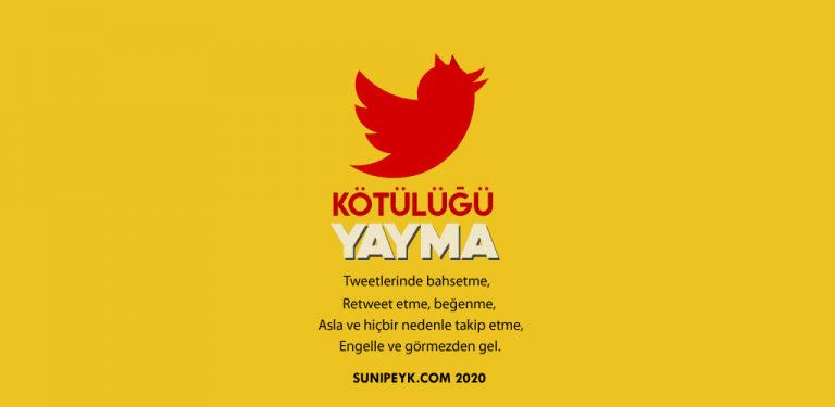 Kırmızı şeytan gibi twitter kuşu ile poster