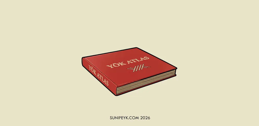 Yök Atlas simleyen kırmızı bir kitap, defter