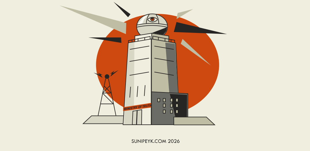 1984 romanı, filmi, eserinde geçen bakanlıklardan bir tanesinin çizim denemesi