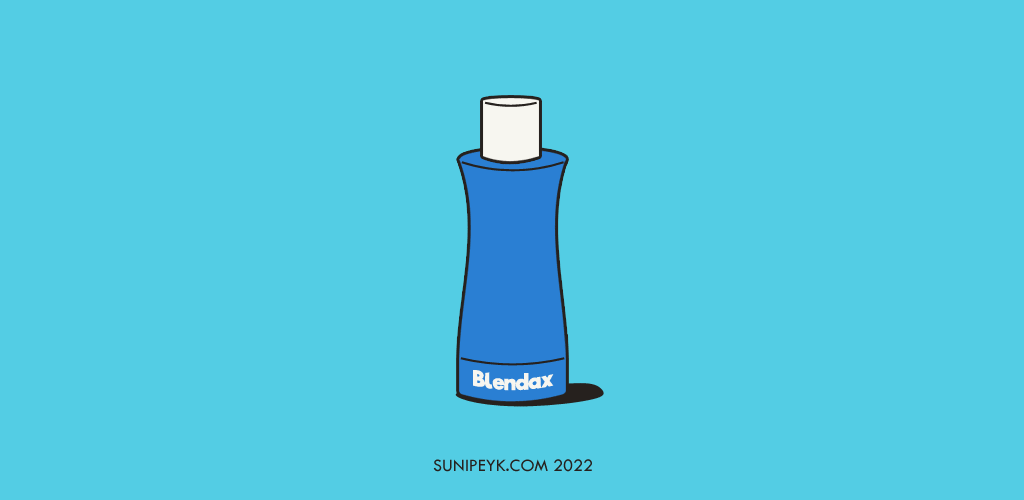 mavi renkli blendax ilk plastik şisesi ikonu
