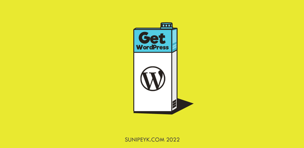 karton süt şisesi üzerinde WordPress logosu
