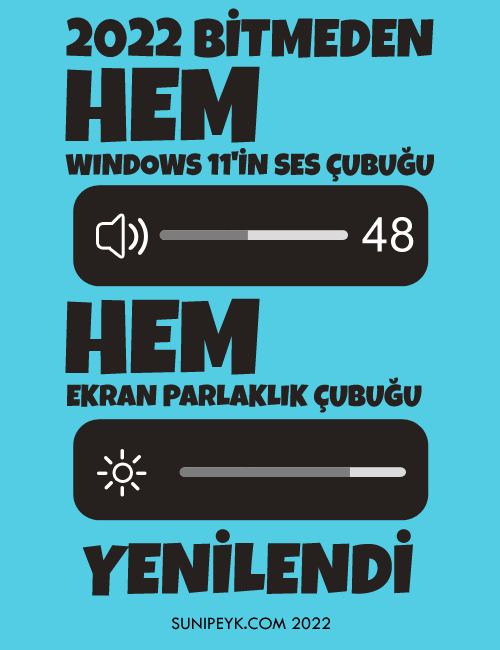 Windows 11 Ses Çubuğu Yenilendi