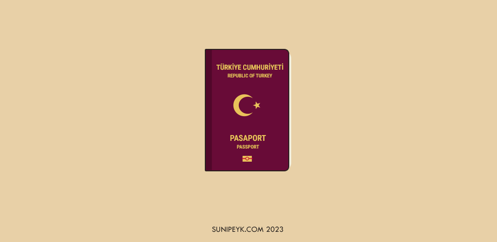 Türkiye Cumhuriyeti pasaport illustrasyonu