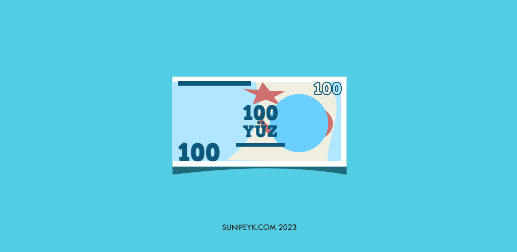 temsili 100 lira kağıt para ikonu
