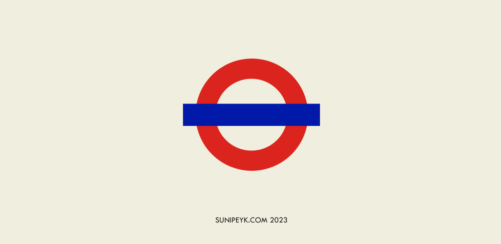 londra metrosun amblemi, ikonu. London underground icon