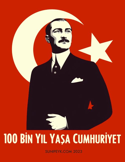 DALL·E 3 ile Atatürk’lü Cumhuriyet 100. yıl Posteri