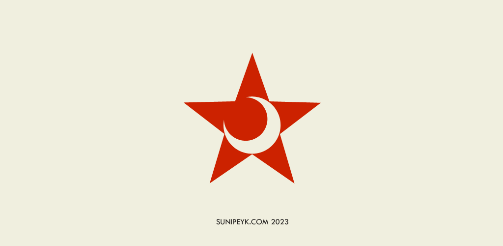 Çocuk Esirgeme Kurumu amblemi, logosu. Kırmızı bir yıldız içinde beyaz ay.