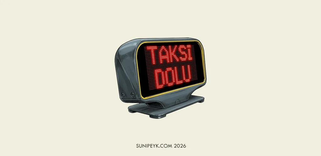 taksilerin yeni tepe lambası