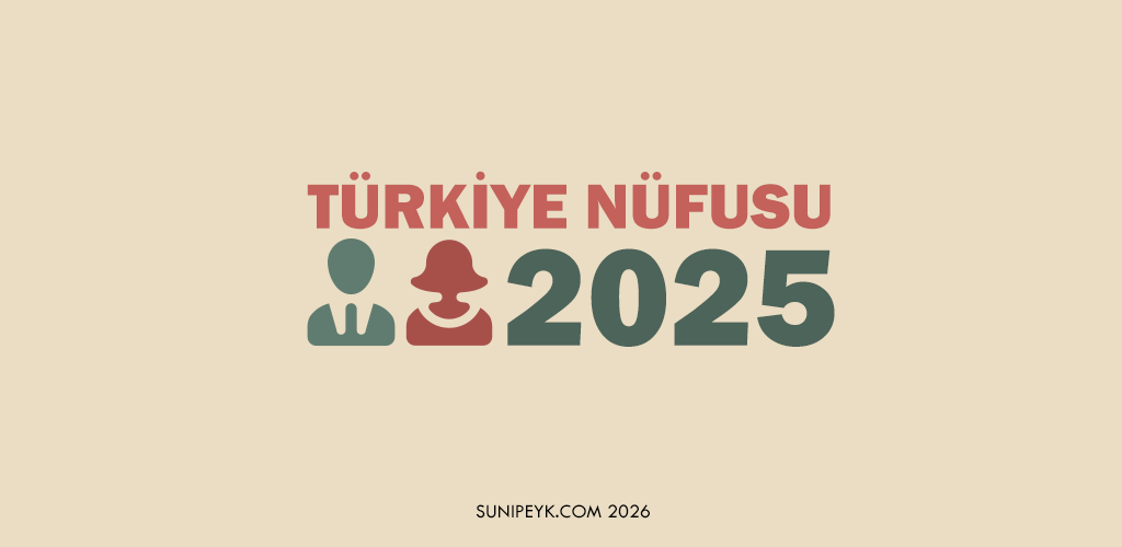 Türkiye nüfusu 2025 yazısı ve bir erkek, bir kadın ikonu