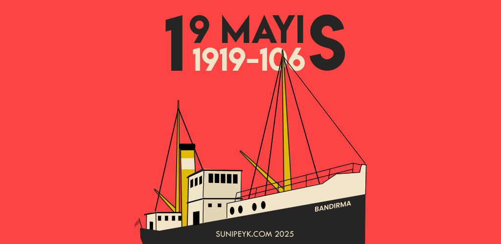 bandırma vapuru görseli ve 19 mayıs yazısı