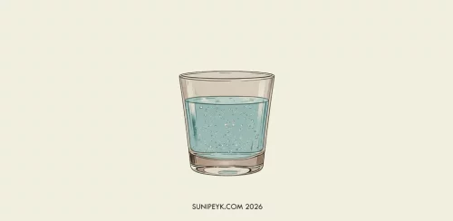 bir bardak su, illustrasyonu