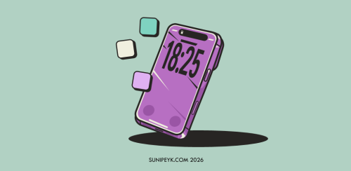 iPhone çizimi ve uçuşan uygulama ikonları
