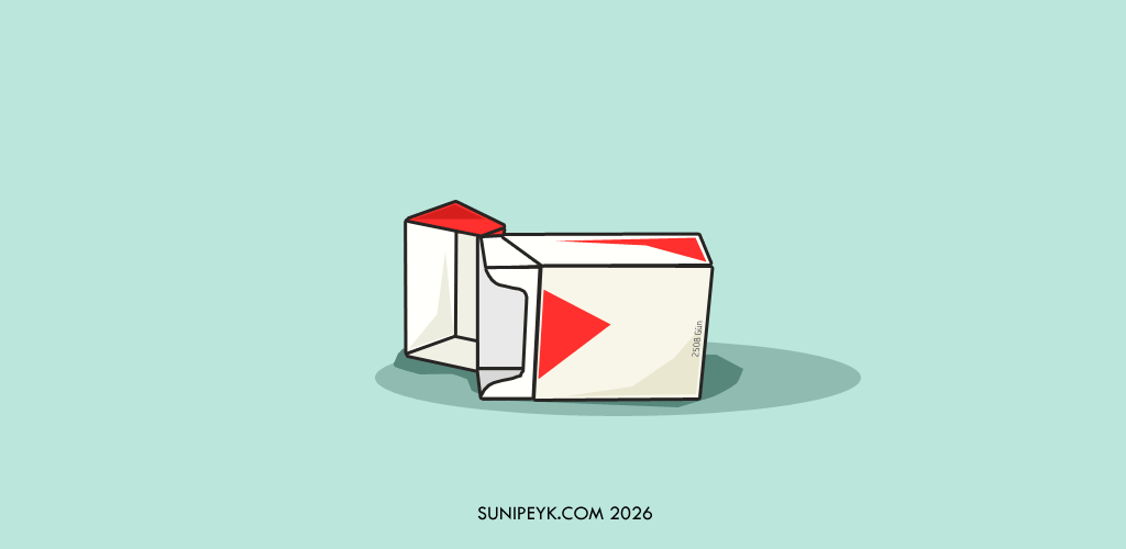 yana yatık bir sigara paketi çizimi