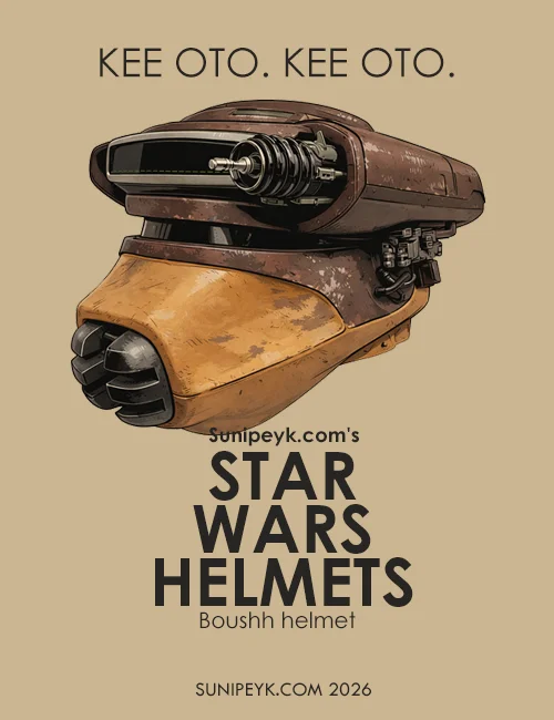Star Wars Boushh helmet poster