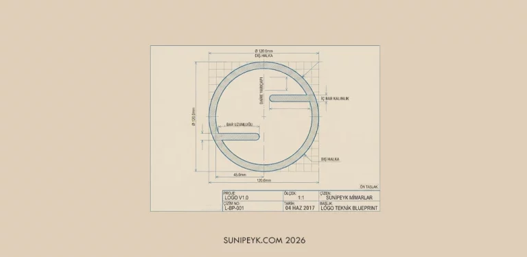 sunipeyk logosunun taslak, blueprint çizimi illustarsyonu